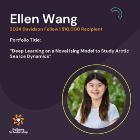 Congratulations to 2024 Davidson Fellow Ellen Wang! Ellen will receive a $10,000 scholarship for her science portfolio.

"With excellent simulation results that closely match actual sea ice dynamics, my study confirms the versatility of physics models in addressing climate change, especially when assisted with modern computing techniques."

Learn more about Ellen's project and the other 2024 Davidson Fellows with the link in our bio.

#gifted #giftededucation #davidsonfellows