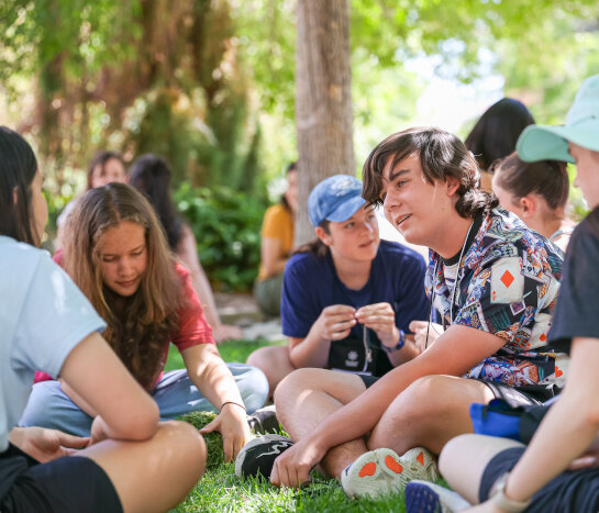 smiling students at a Davidson summer event